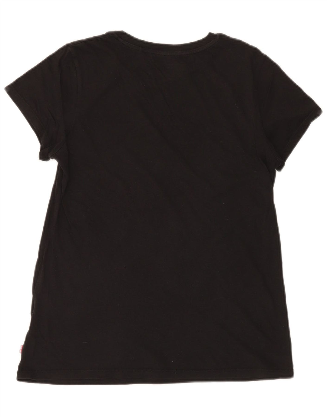 LEVI'S Grafisk T-shirt top til kvinder UK 12 Lille sort bomuld