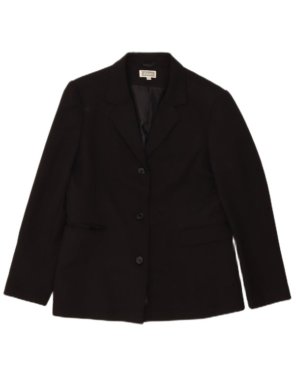 Etam Dame 3 Button Blazer Jacket UK 16 Large Black Polyester