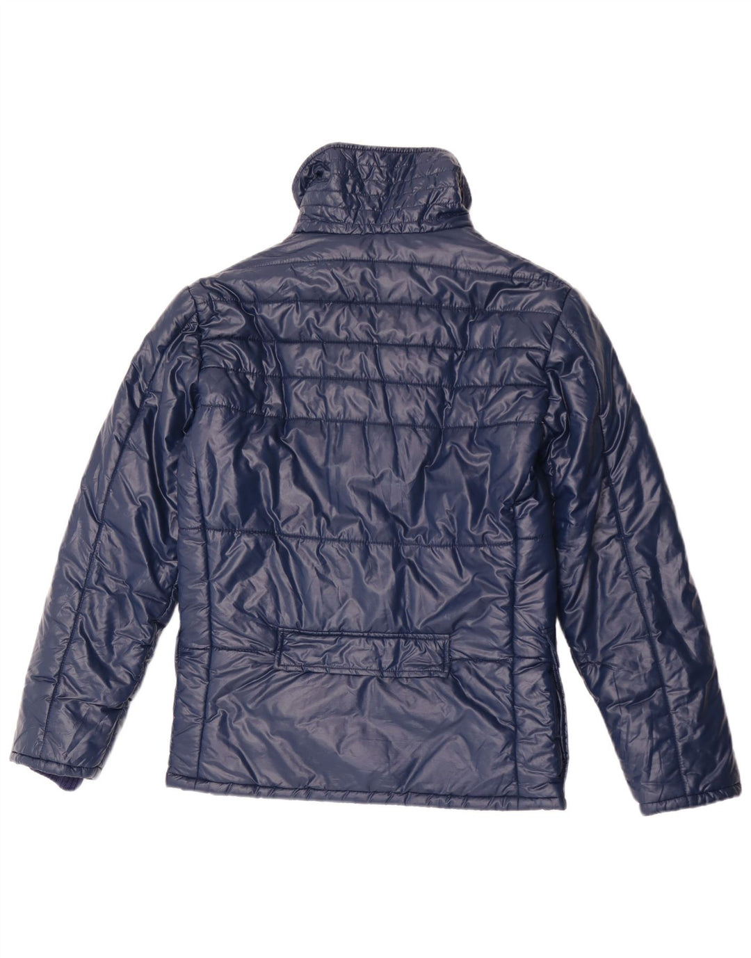 Eliana Dame Hætte Polstret Jakke IT 44 Medium Navy Blue Polyamid