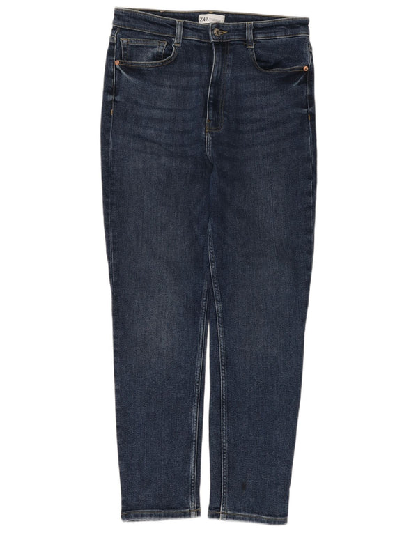 Zara Dame Slim Jeans EU 42 Large W32 L27 Blå Bomuld