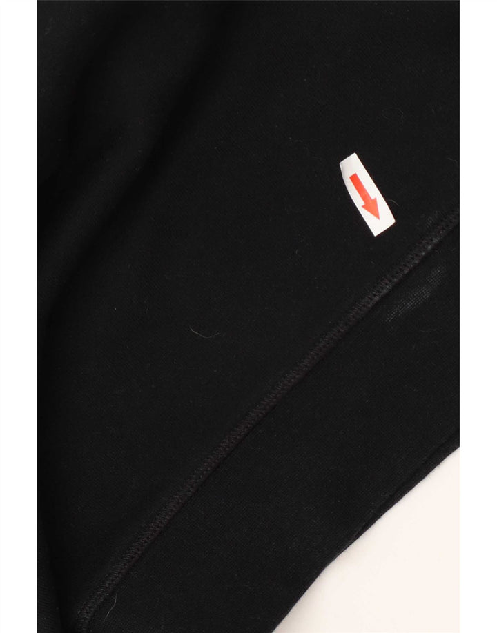 Topshop Dame Oversized Sweatshirt Jumper UK 10 Small Black Bomuld