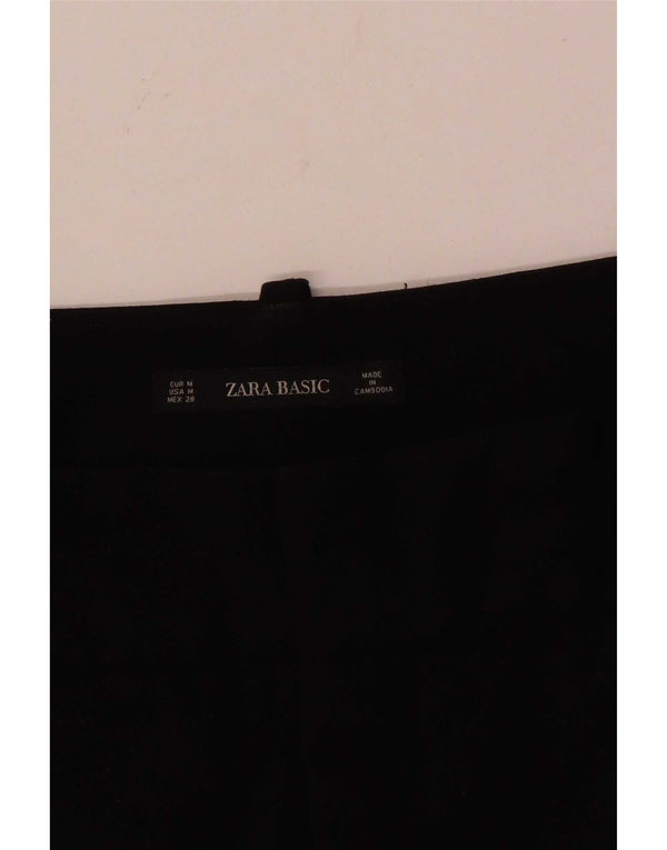 Zara Kvinder Højtaljet tilspidsede Chinobukser Medium W28 L27 Sort