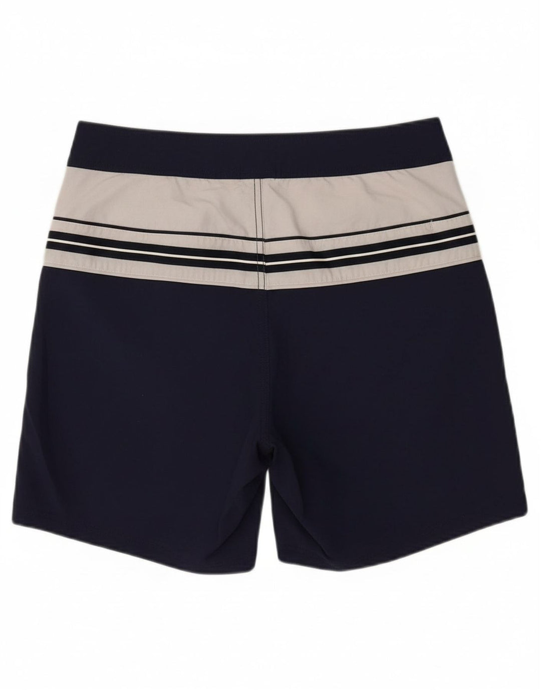 COAST Mens Graphic Swimming Shorts Medium  Navy Blue Colourblock Polyester