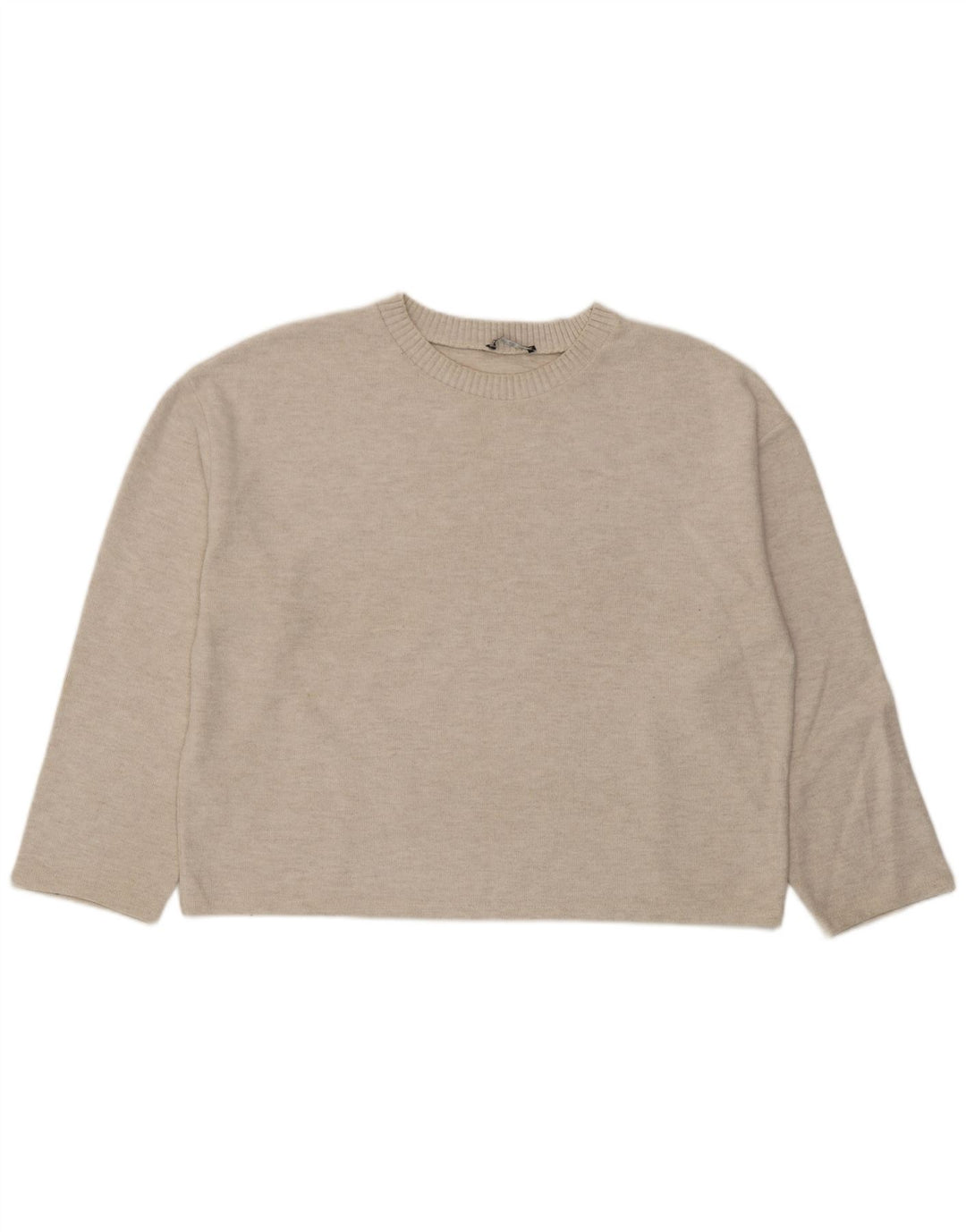 Zara Dame Oversized Top Langærmet UK 16 Large Off White