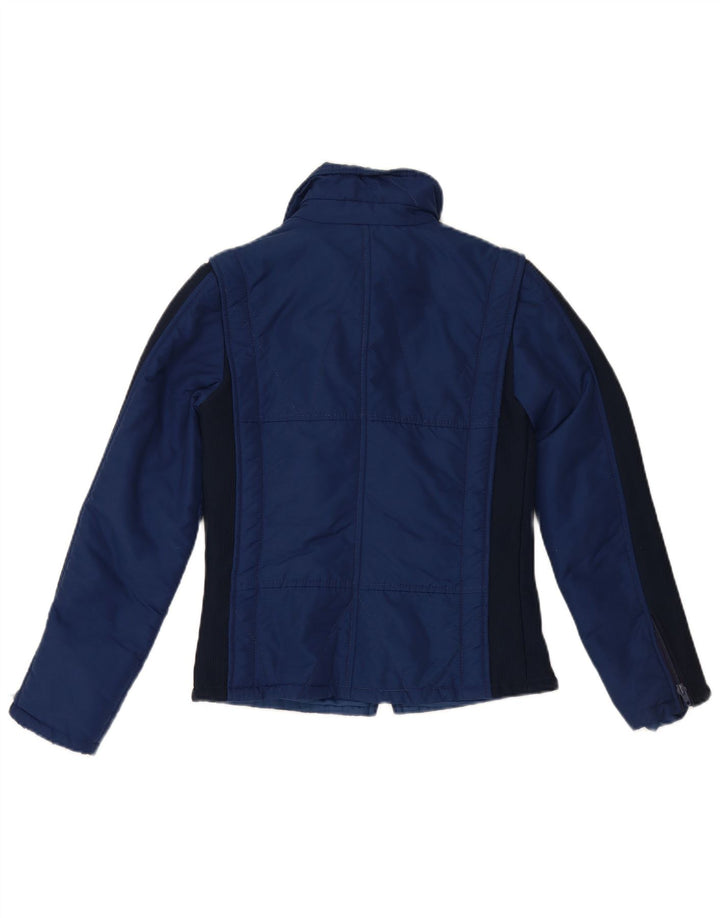 NYLSUISSE Vindjakke med hætte til kvinder EU 38 Medium Navy Blue Viscose