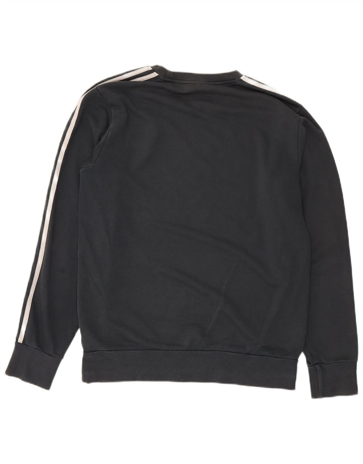 Adidas Herre Real Madrid Sweatshirt Jumper Stor Grå Bomuld