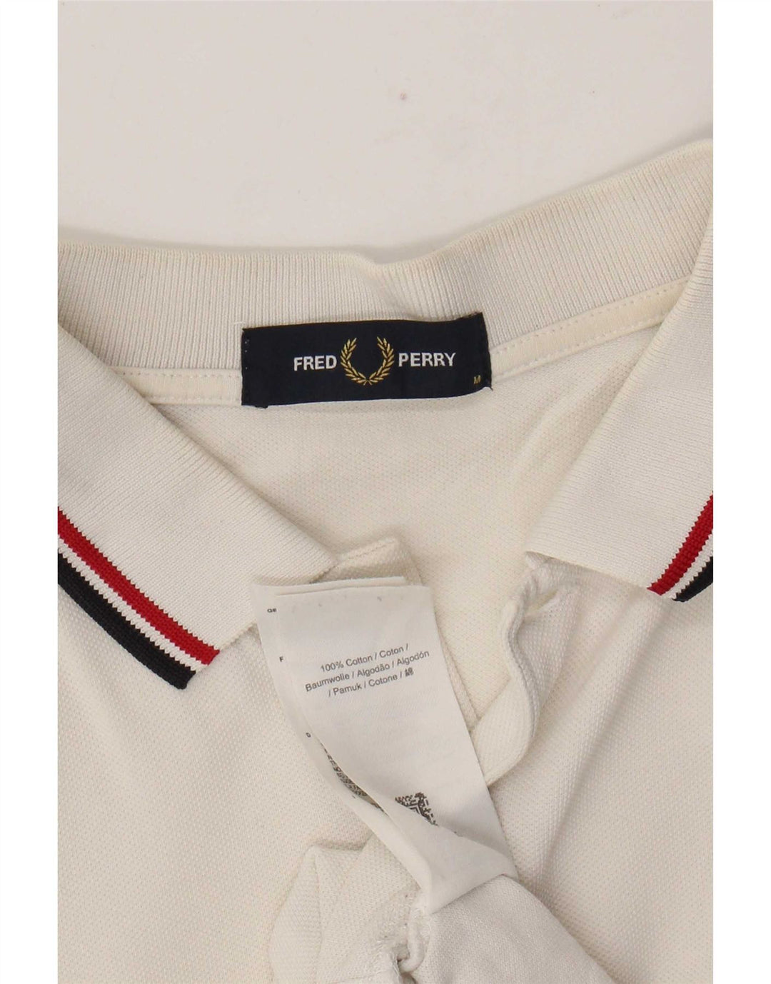 Fred Perry Herre poloshirt Medium hvid bomuld