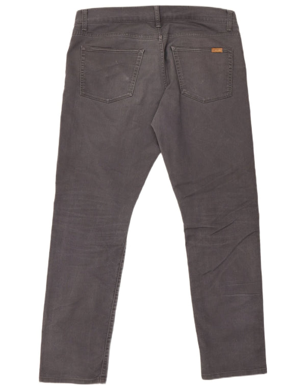 Carhartt Herre Slim Fit Straight Jeans W36 L32 Grå Bomuld