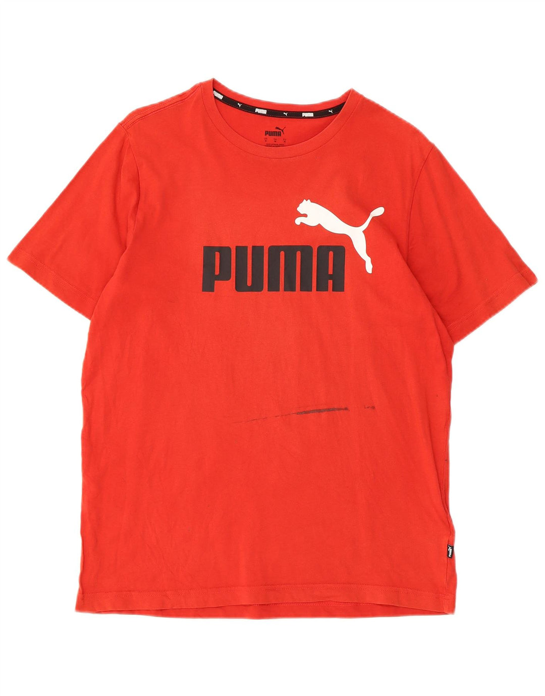 PUMA Grafisk T-shirt til mænd, medium rød bomuld