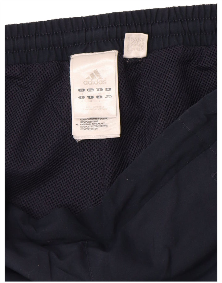 Adidas Womens Bermuda Sports Shorts UK 12 Medium Navy Blue Polyester