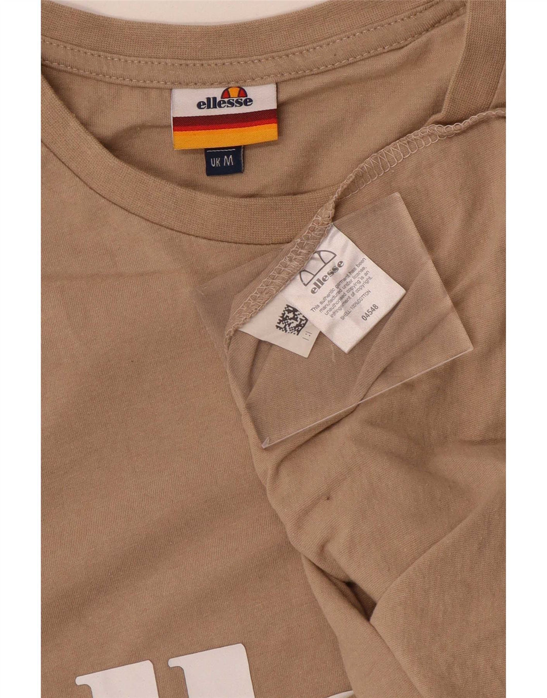 Ellesse Herre Grafisk T-Shirt Top Medium Beige Bomuld