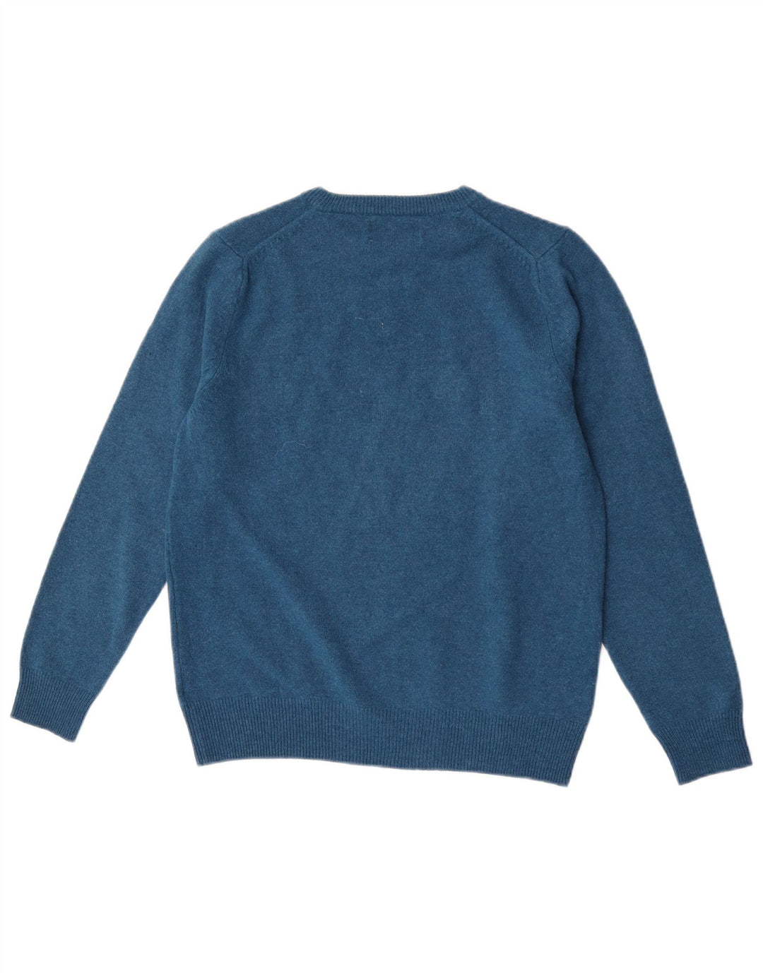 Marks & Spencer Herre sweater med rund hals, mellemblå lammeuld