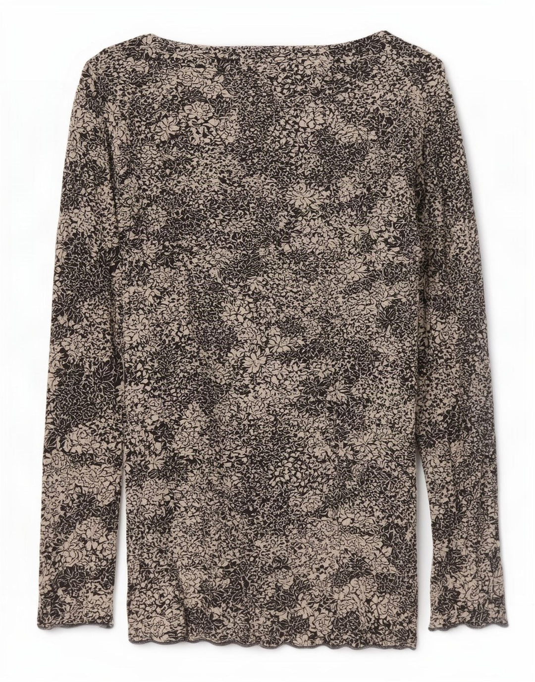 Phase Eight Womens Top 3/4 ærmer UK 16 Large Black Floral Viscose