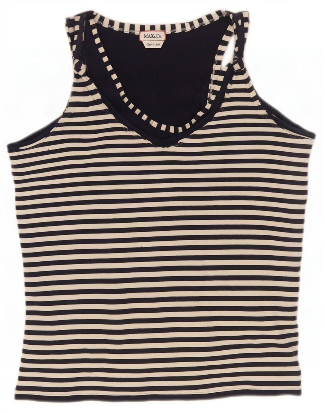 Max & Co. Damevest Top UK 12 Medium Sort Stribet