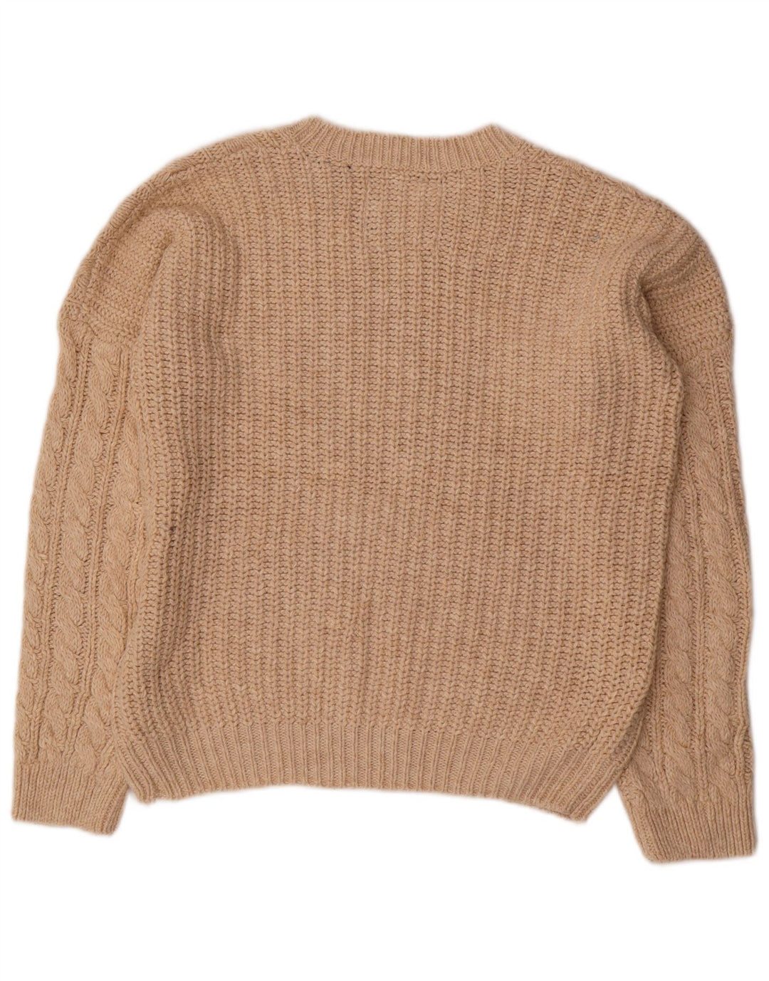 SUPERDRY Dame sweater med rund hals DK 12 Medium Beige Fair Isle