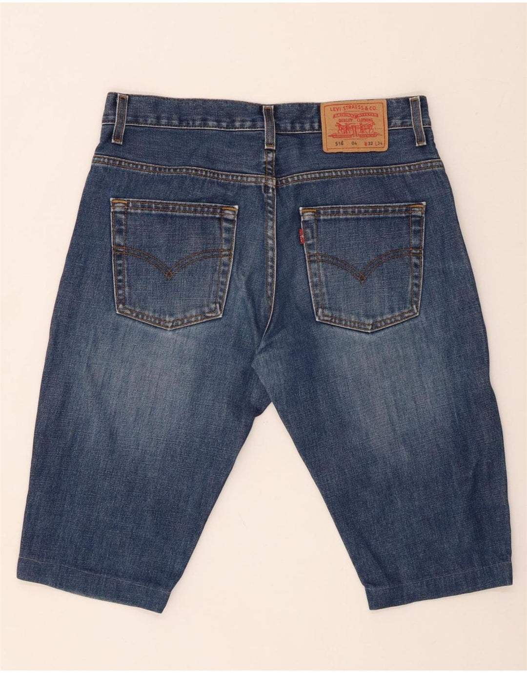 Levi's Herre 516 denimshorts W32 mellemblå bomuld