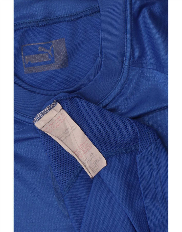 Puma Herre T-Shirt Top Medium Blå Polyester