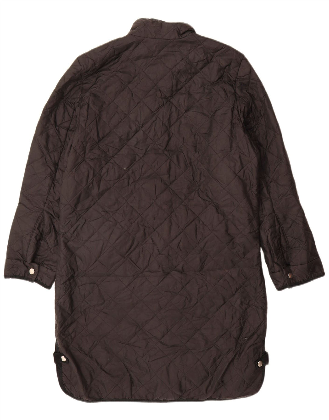Marks & Spencer Quiltet Frakke til kvinder UK 12 Medium Sort Polyamid