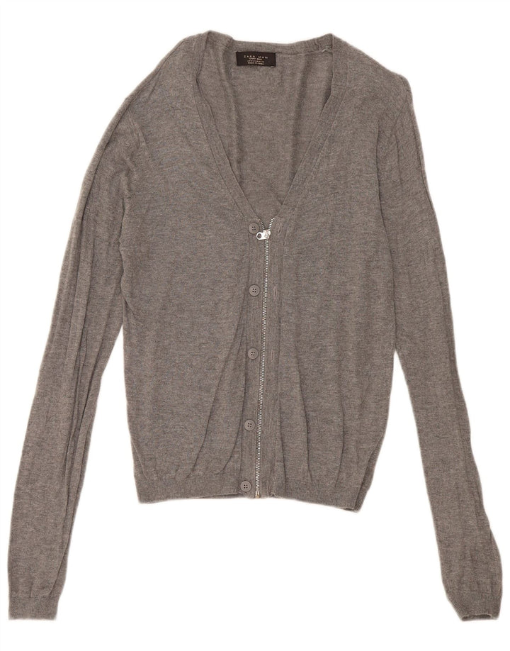 Zara herre cardigan sweater mellemgrå