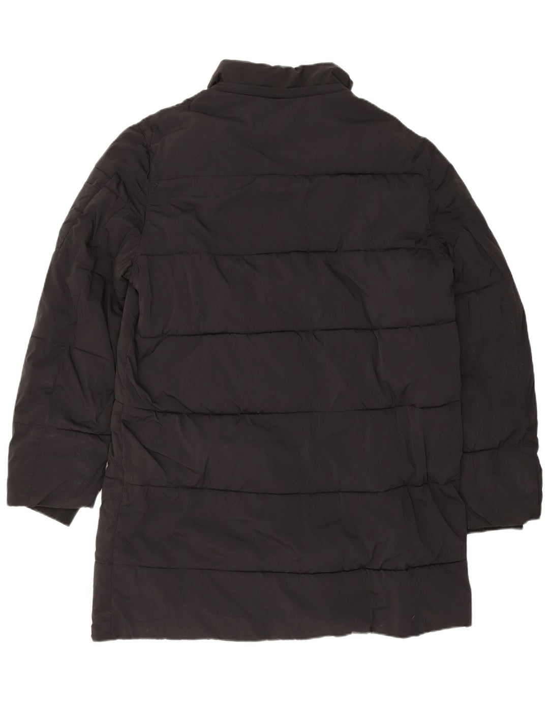 Zara Herre Polstret Frakke UK 40 Stor Sort Polyester