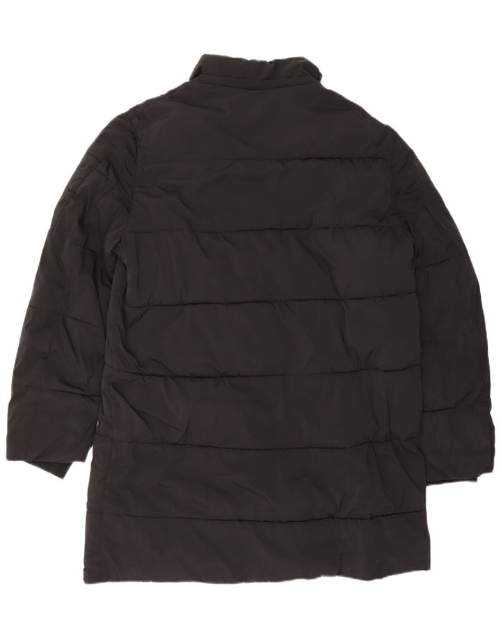 Zara Herre Polstret Frakke UK 40 Stor Sort Polyester