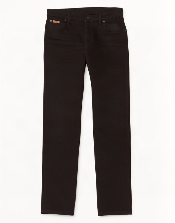 Wrangler Herre Texas Straight Jeans W33 L34 Sort Bomuld