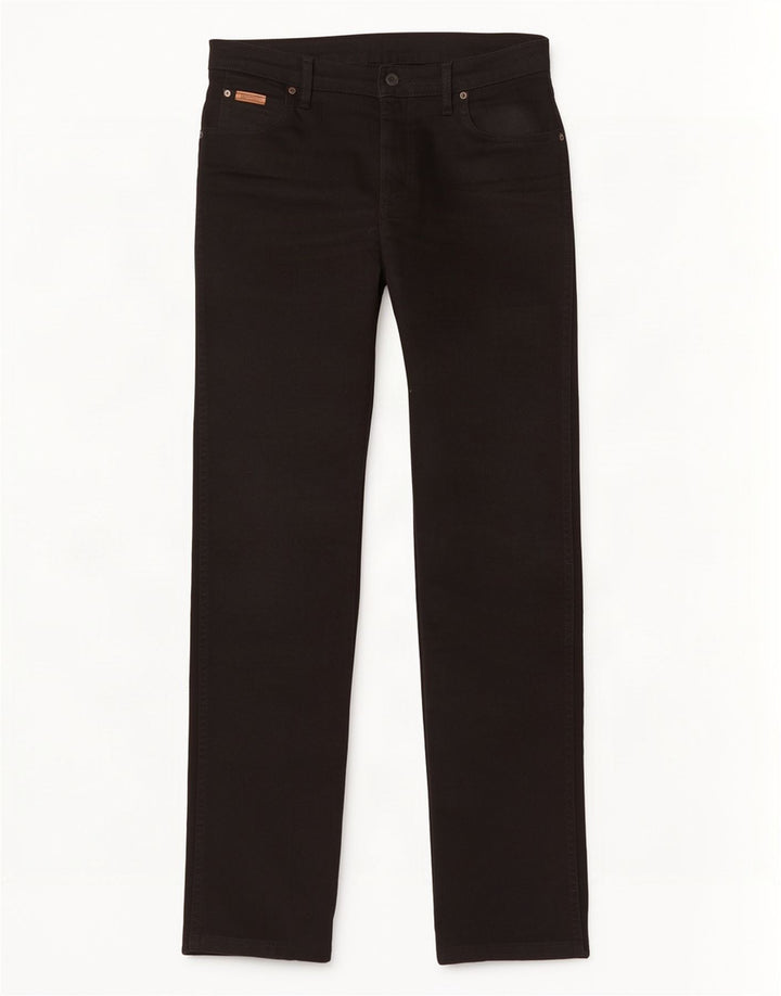 Wrangler Herre Texas Straight Jeans W33 L34 Sort Bomuld