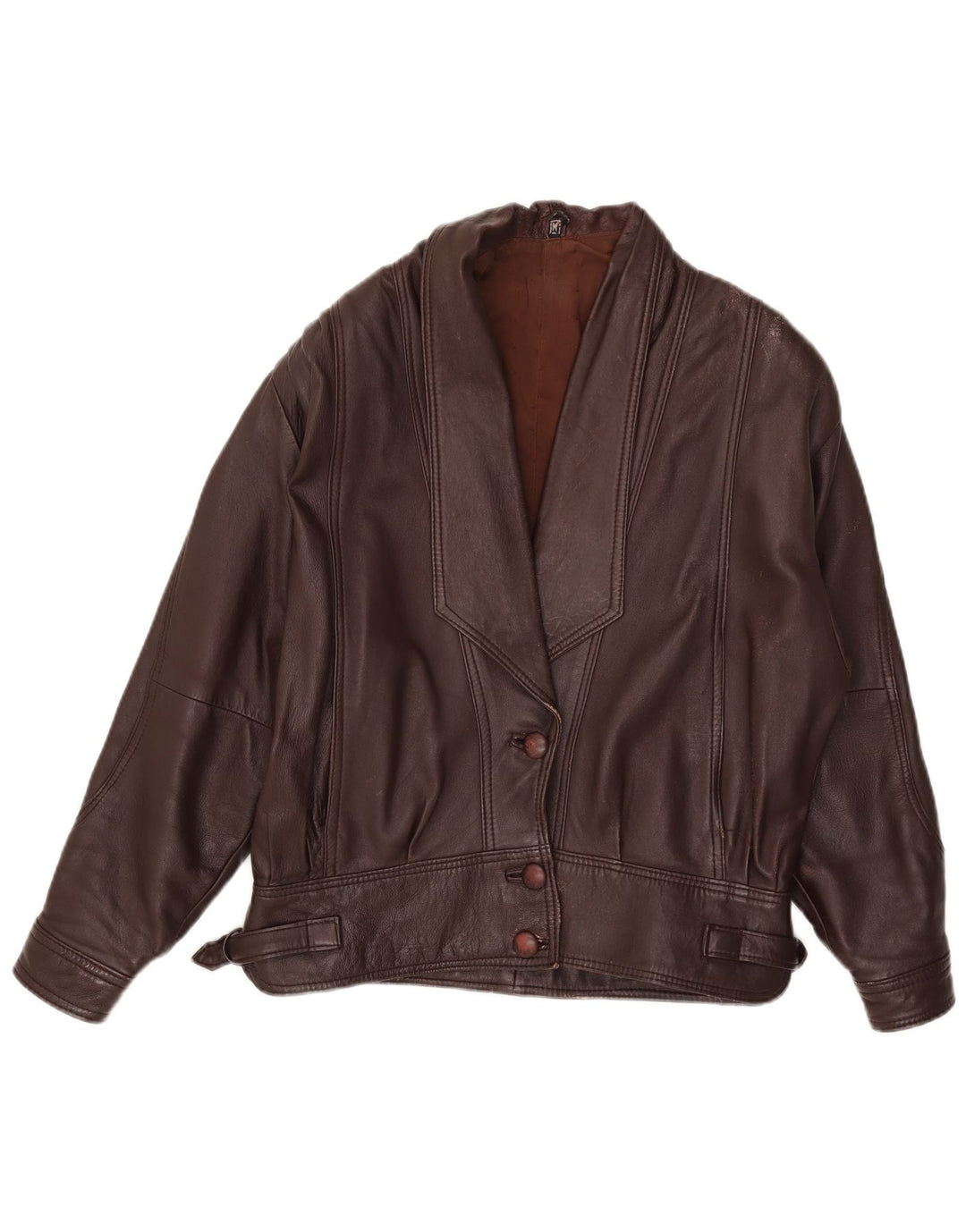 Vintage dame læderjakke UK 14 Medium Brown