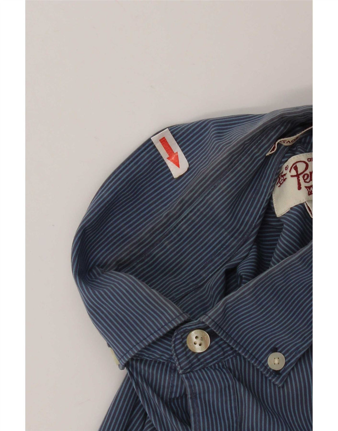 Penguin Heritage Slim Fit Skjorte Stor Blå Nålestribe
