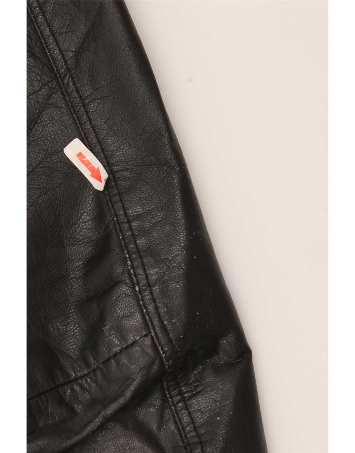 Only & Sons Herre Læder Biker Jacket UK 40 Large Sort
