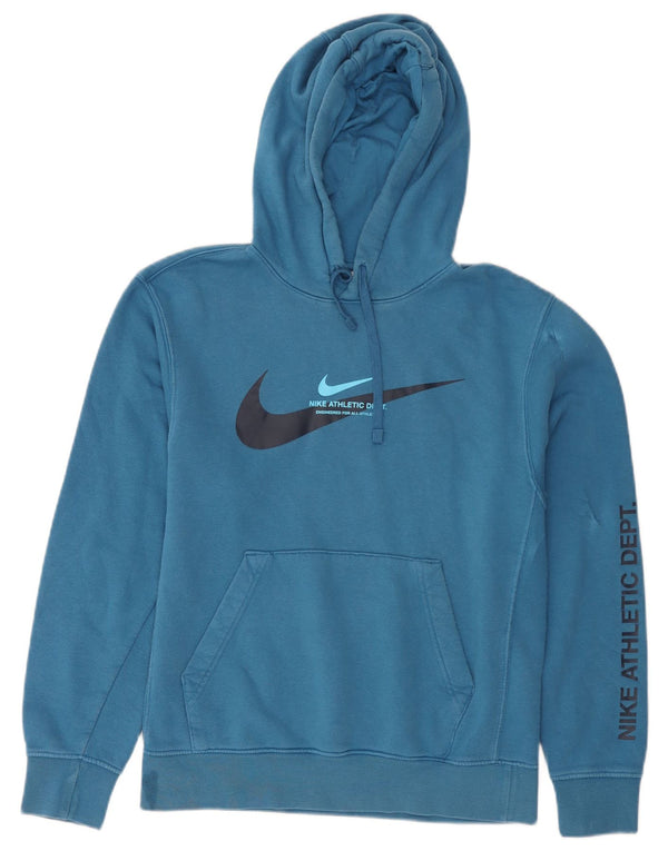 Nike Herre Grafisk Loose Fit Hoodie Jumper XS Blå Bomuld