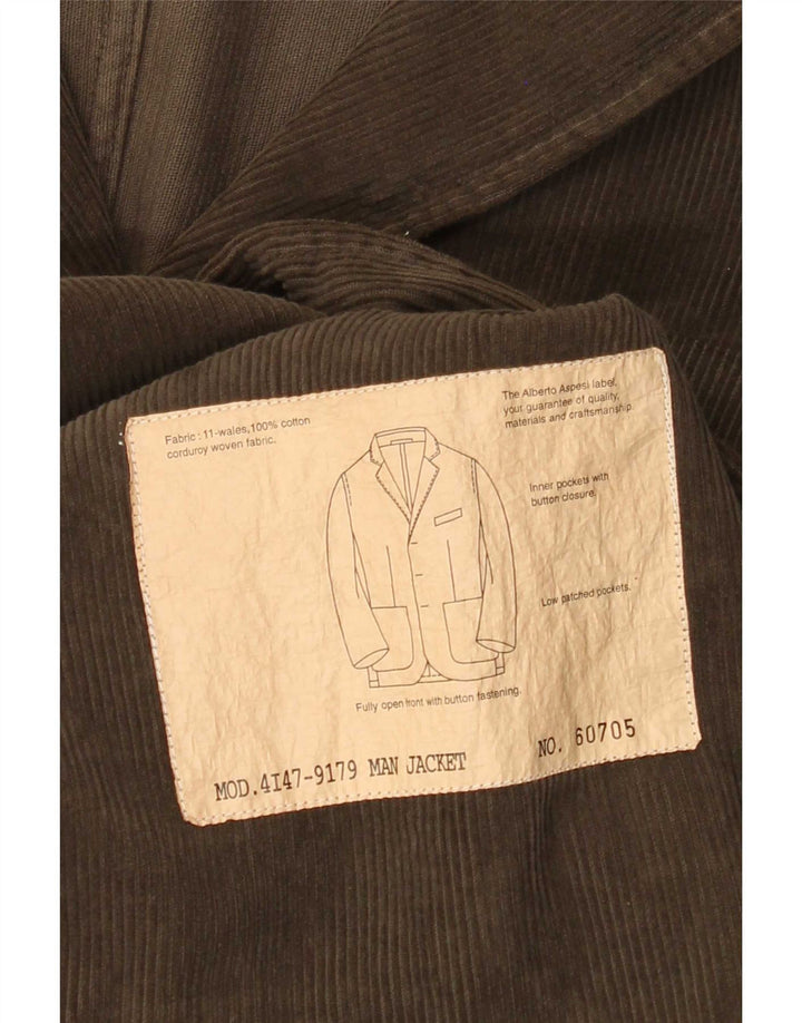 Alberto Aspesi Herre 3-knaps Corduroy Blazer Jacket UK 38 Medium Brown