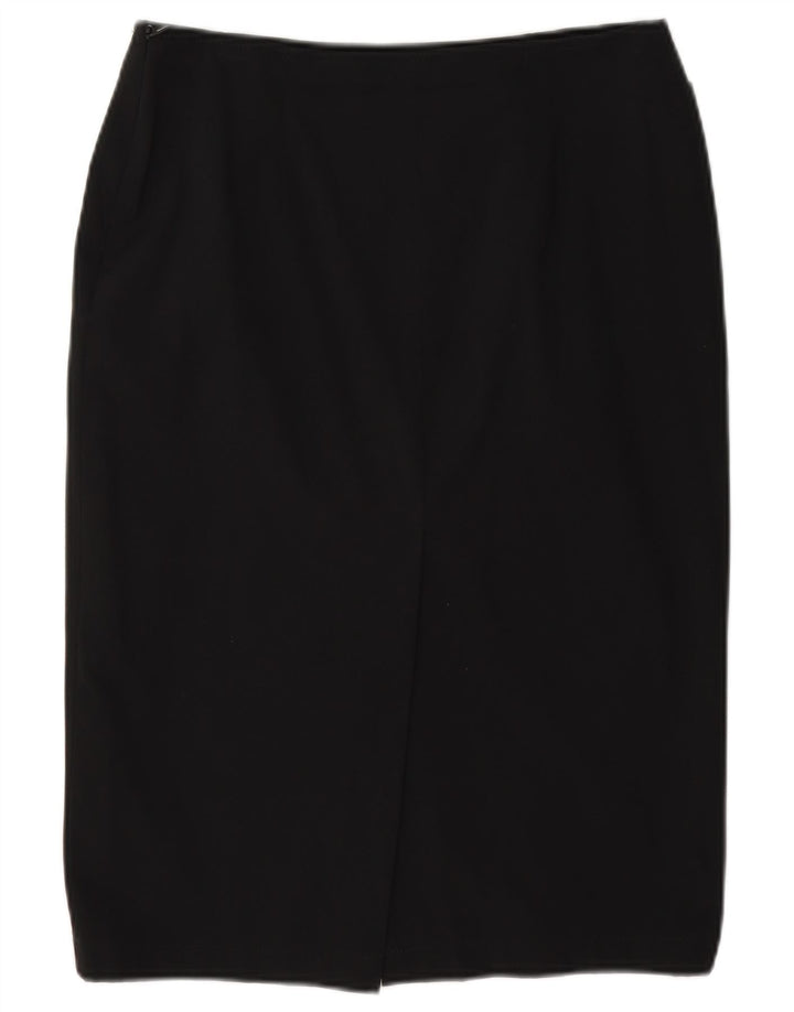 Moschino lige nederdel til kvinder UK 14 Medium W30 Sort polyamid