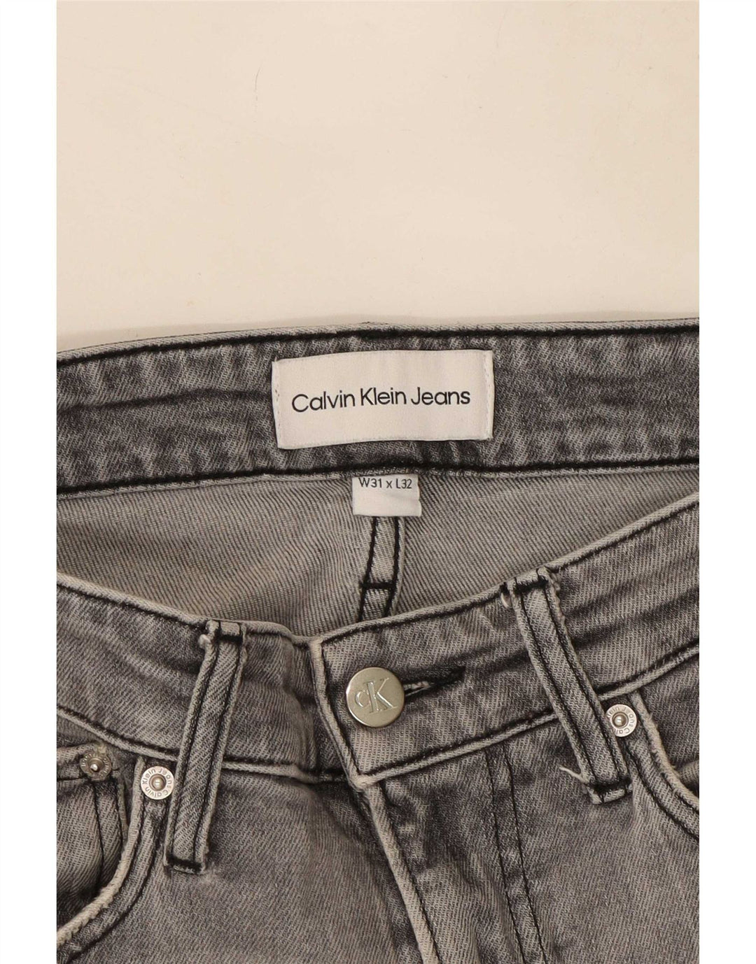 Calvin Klein Herre Slim Jeans W31 L32 Grå