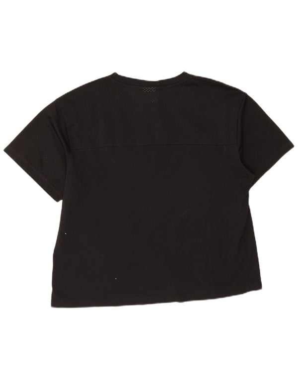 Champion Dame Grafisk T-Shirt Top UK 16 Large Sort