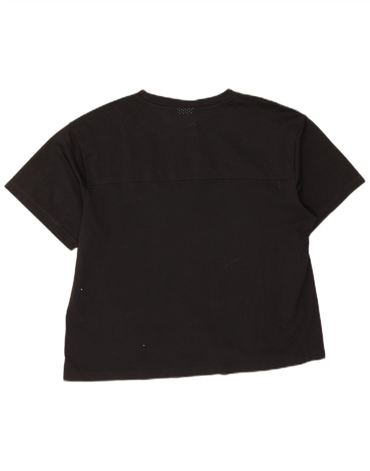 Champion Dame Grafisk T-Shirt Top UK 16 Large Sort