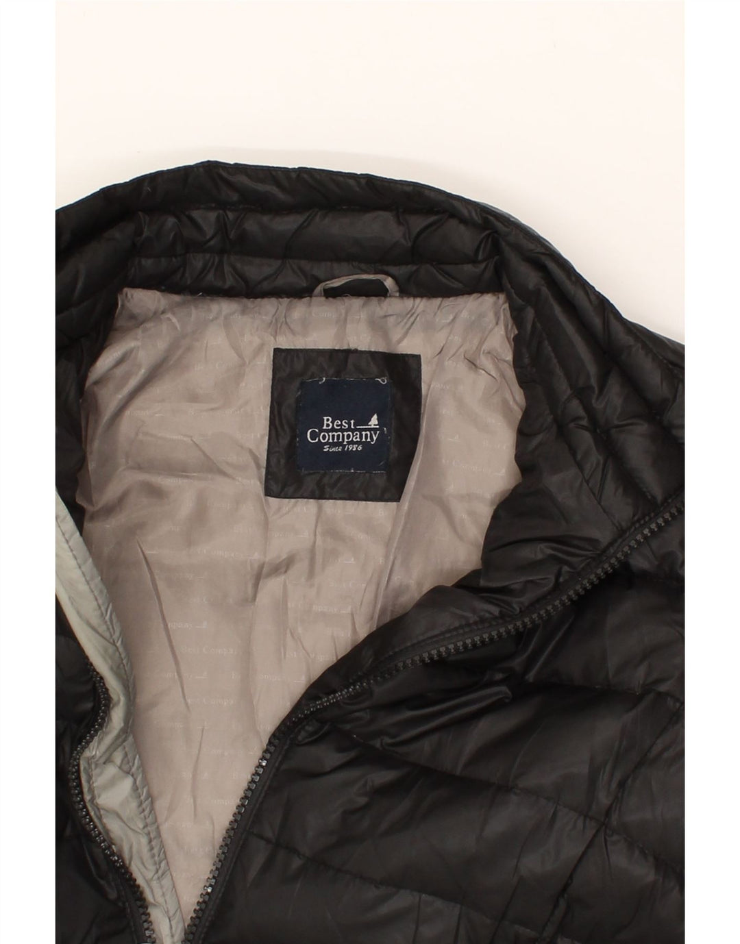 BEST COMPANY Womens Padded Jacket UK 16 Large Black Polyester Vintage Best Company and Second-Hand Best Company from Messina Hembry 