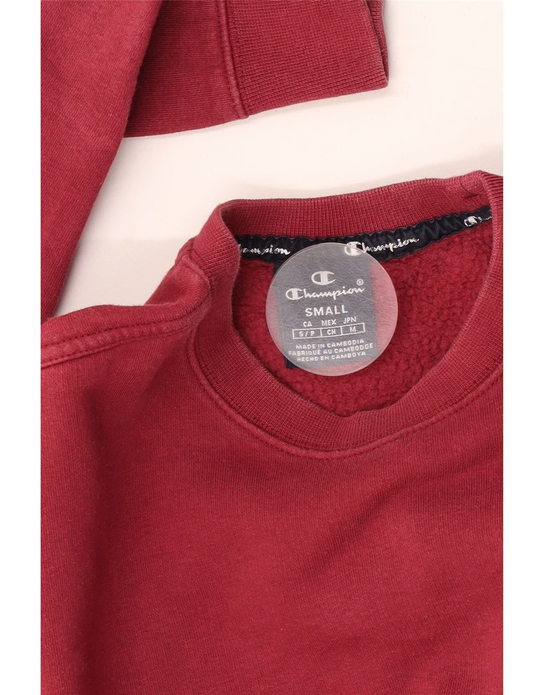 Champion Herre Sweatshirt Jumper Small Burgundy