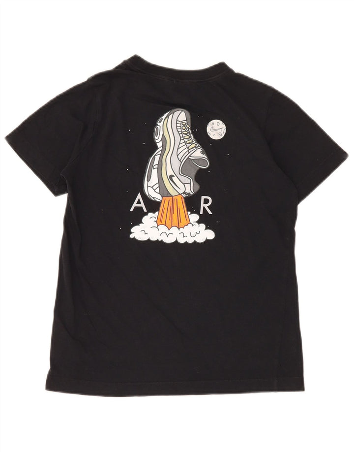 NIKE drenge grafisk t-shirt top 10-11 år medium sort bomuld
