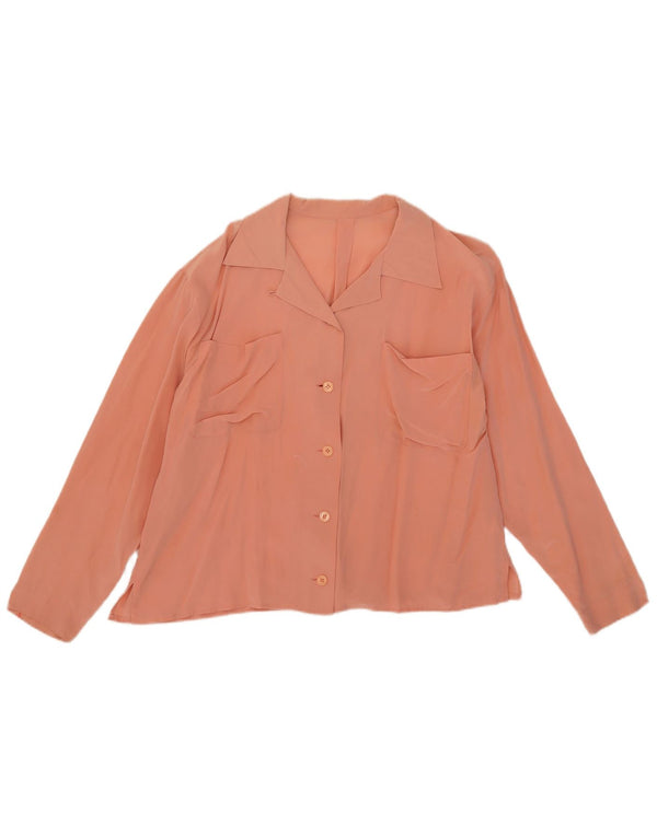 Vintage Womens Shirt Blouse UK 18 XL Pink