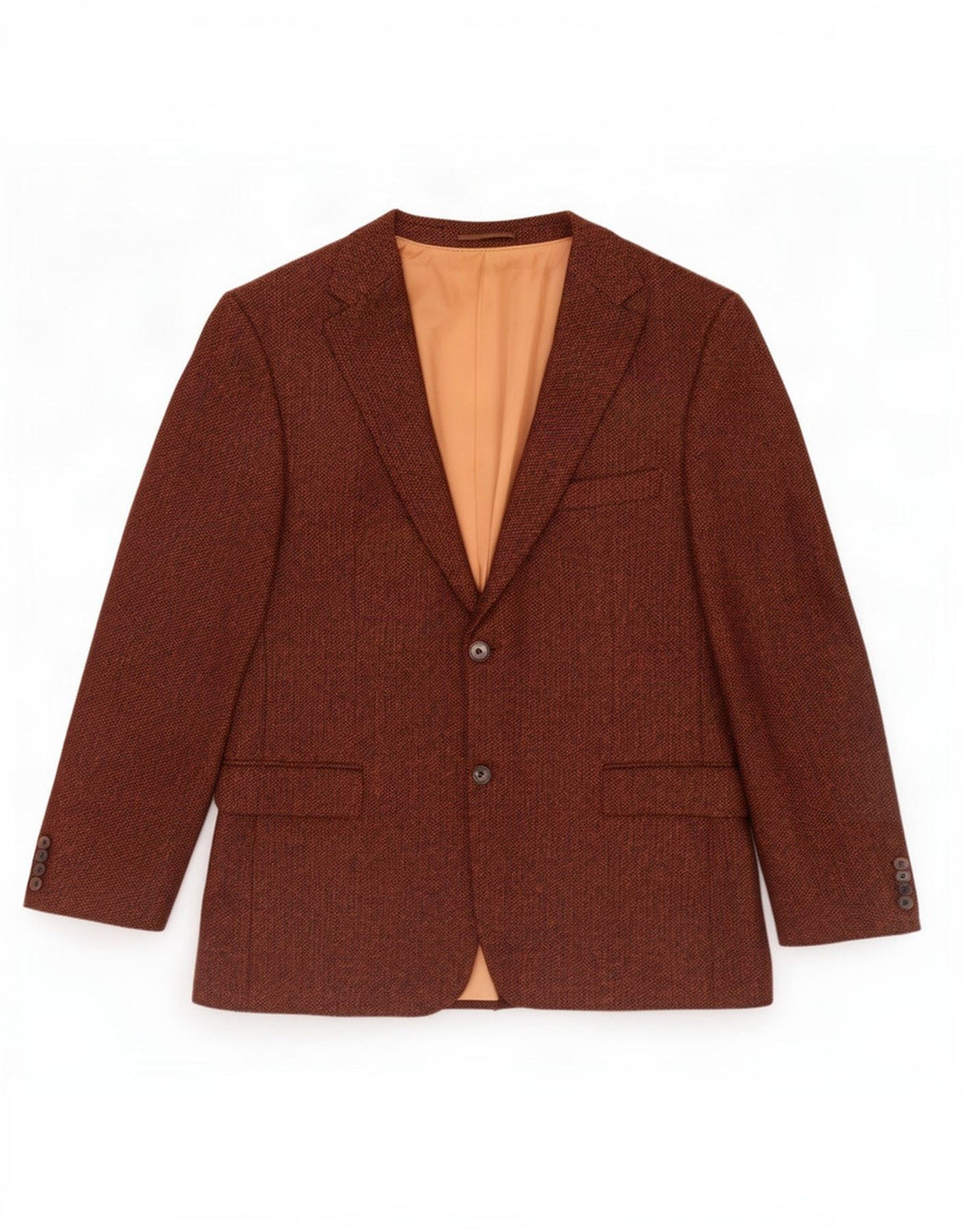Hugo Boss Herre 2-knaps blazerjakke EU 56 3XL brun sildeben