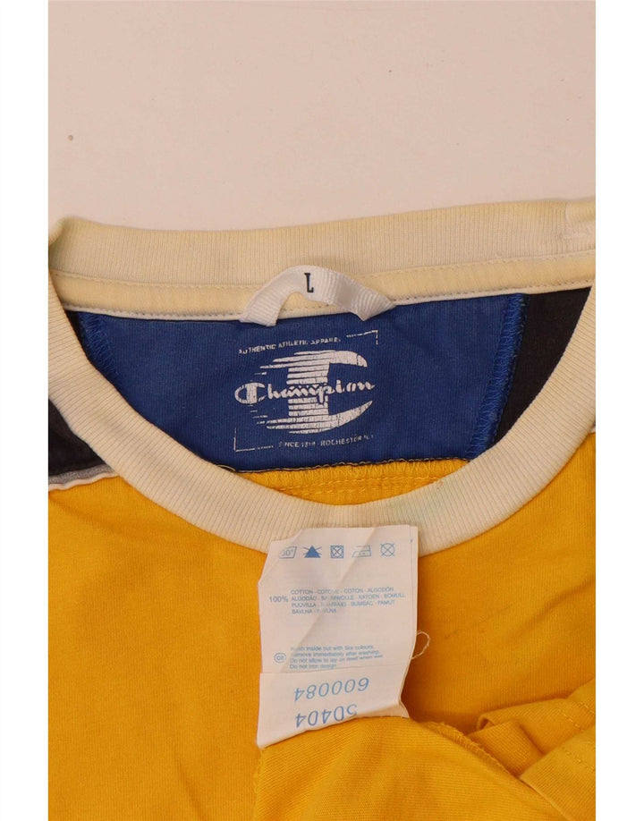 Champion Herre Grafisk Vest Top Stor Gul Colourblock Bomuld