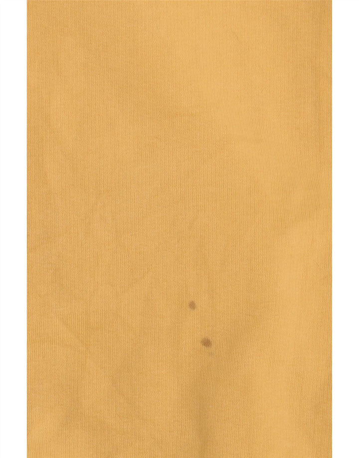 Eddie Bauer Herre Zip Neck Sweatshirt Jumper Stor Gul Bomuld