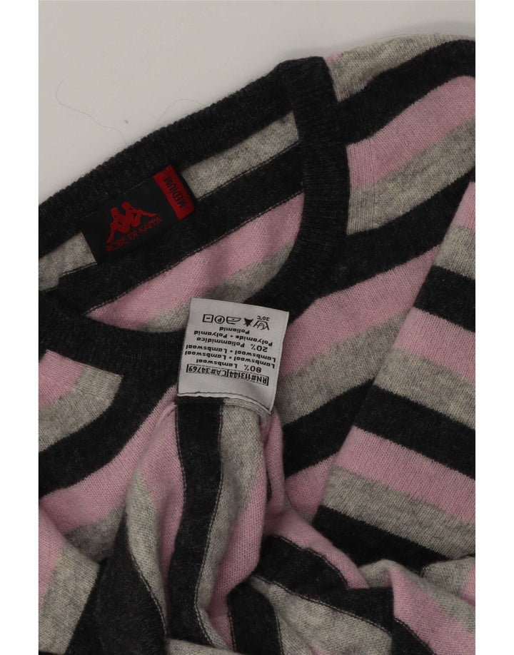 Kappa Herre trøjetrøje med rund hals Medium Pink Stribet lammeuld