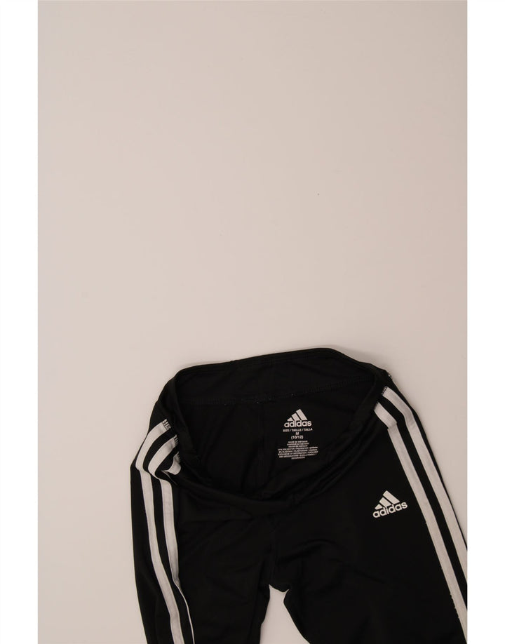 ADIDAS Girls Aeroready Leggings 10-11 Years Medium Black Polyester Vintage Adidas and Second-Hand Adidas from Messina Hembry 