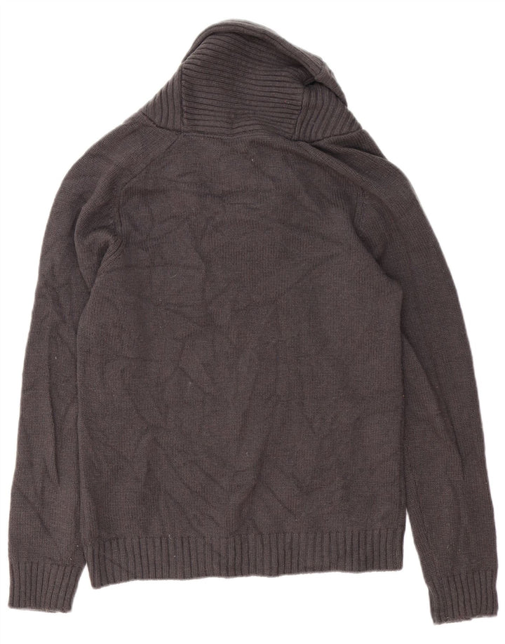 G-Star Herre Shawl Neck Jumper Sweater Medium Grey Lammeuld