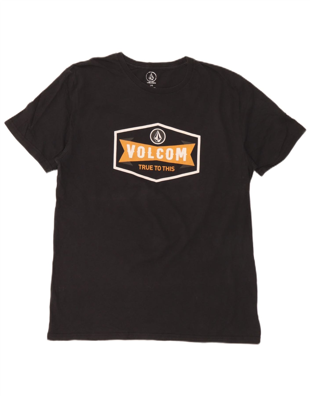 Volcom Herre Grafisk T-Shirt Top Stor Sort Bomuld