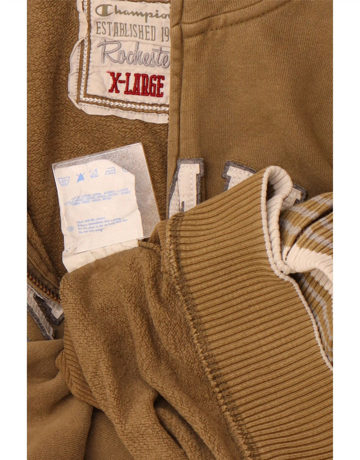 CHAMPION Womens Rochester Graphic Tracksuit Top Jacket UK 18 XL Beige