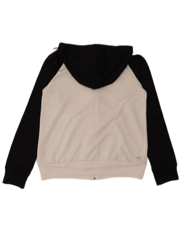 Adidas Dame Climalite Hættetrøje Sweater UK 8/10 Small White Colourblock