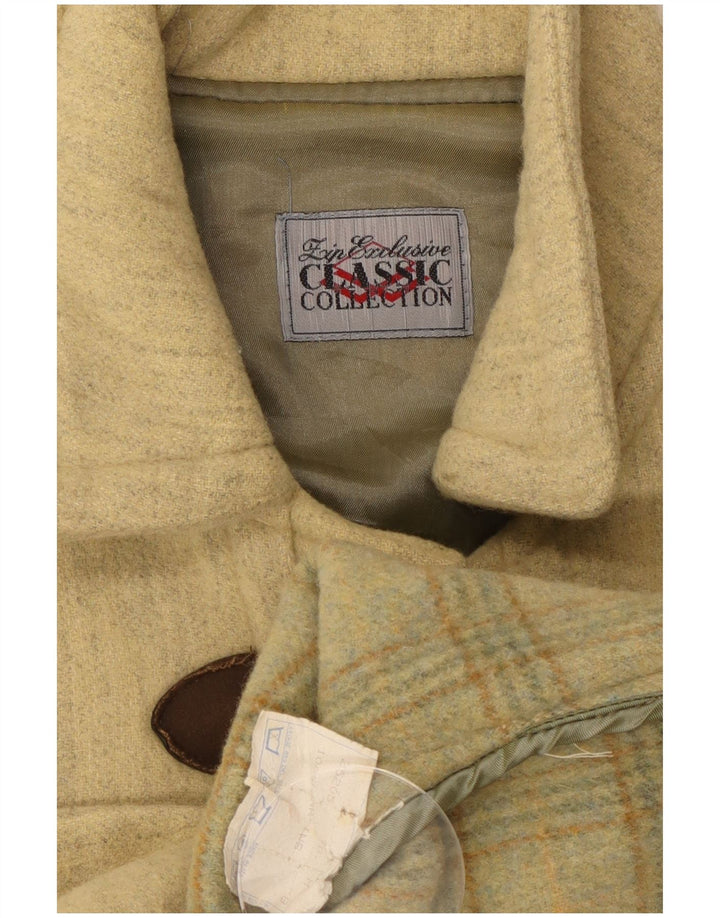 CLASSIC Womens Oversized Duffle Coat UK 14 Medium Green Wool